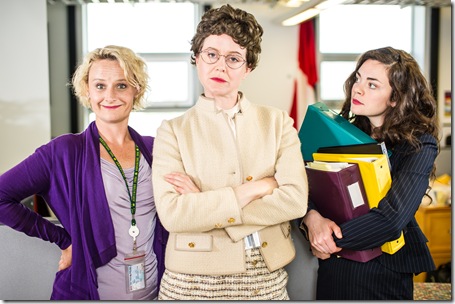 Public Servant - Binders - L-R Sarah McVie, Amy Rutherford, Haley McGee - photo GCTC Andrew Alexander